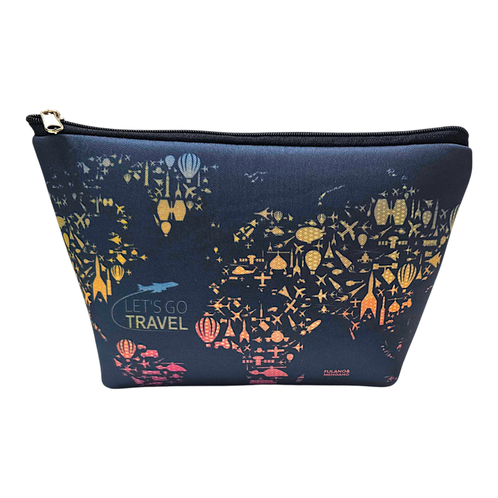 CARTUCHERA SIMPLE SIMIL NEOPREN / NECESER - MAPA TRAVEL